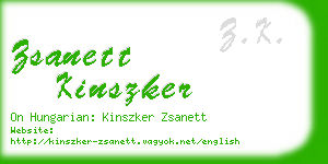 zsanett kinszker business card